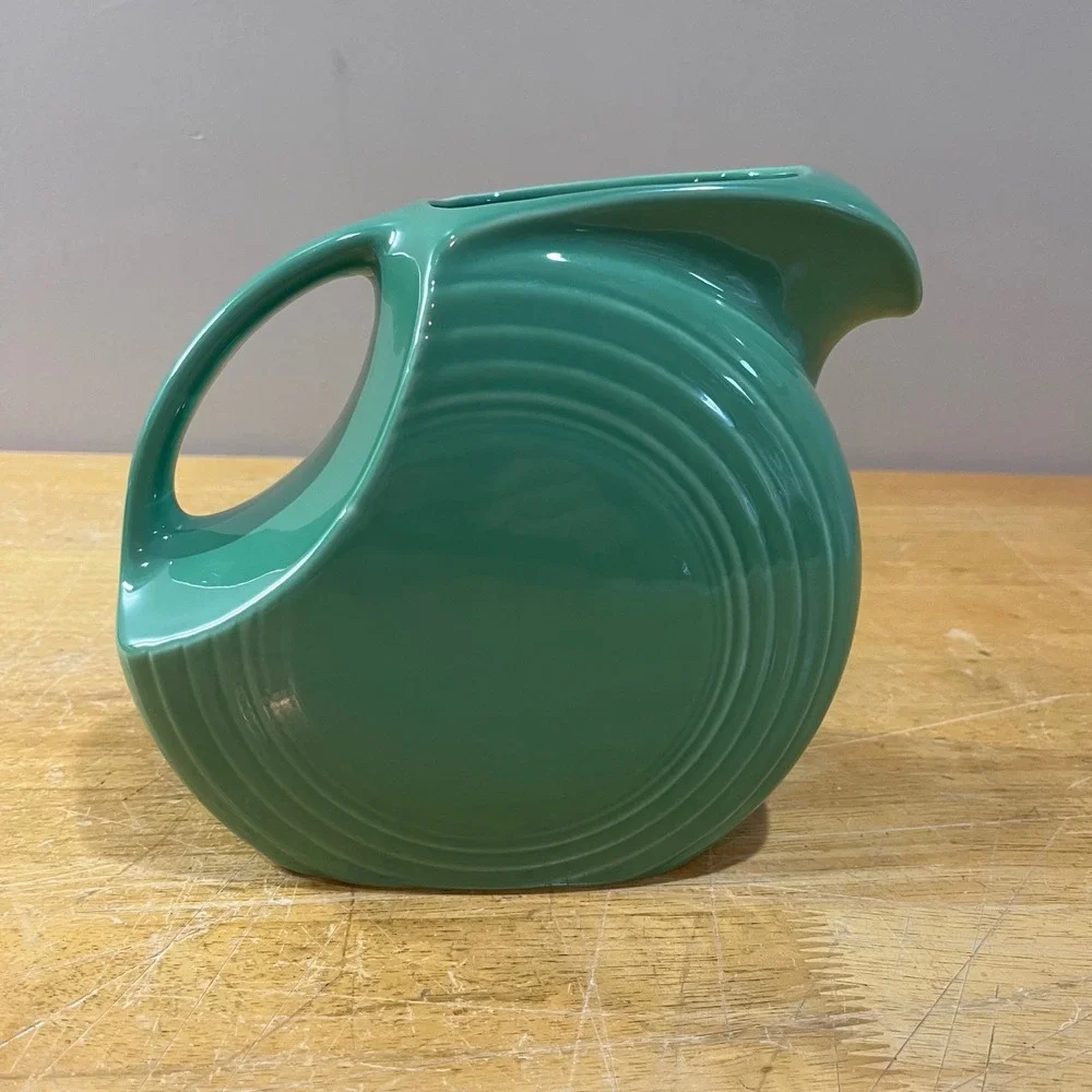 Fiesta Sea Mist Green Disc Pitcher Vtg Art Deco Homer Laughlin Ceramic USA 7.25